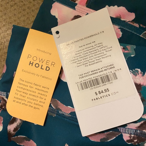 NEW Fabletics power hold salar printed 7/8 size M - Picture 2 of 4